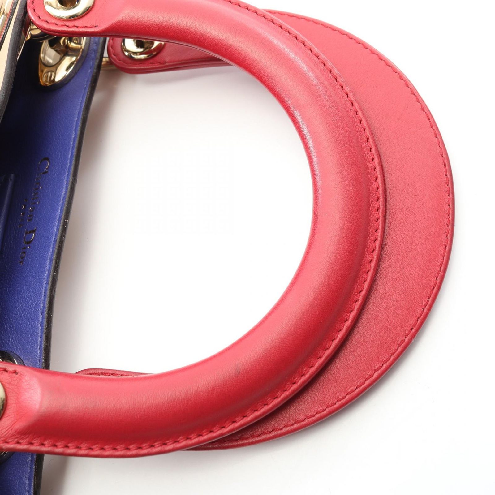 美品 Dior ディオリッシモ 2WAYハンドバッグ レザー 赤 Dior ディオリッシモ 2WAYハンドバッグ レザー 赤 美品 ディオール