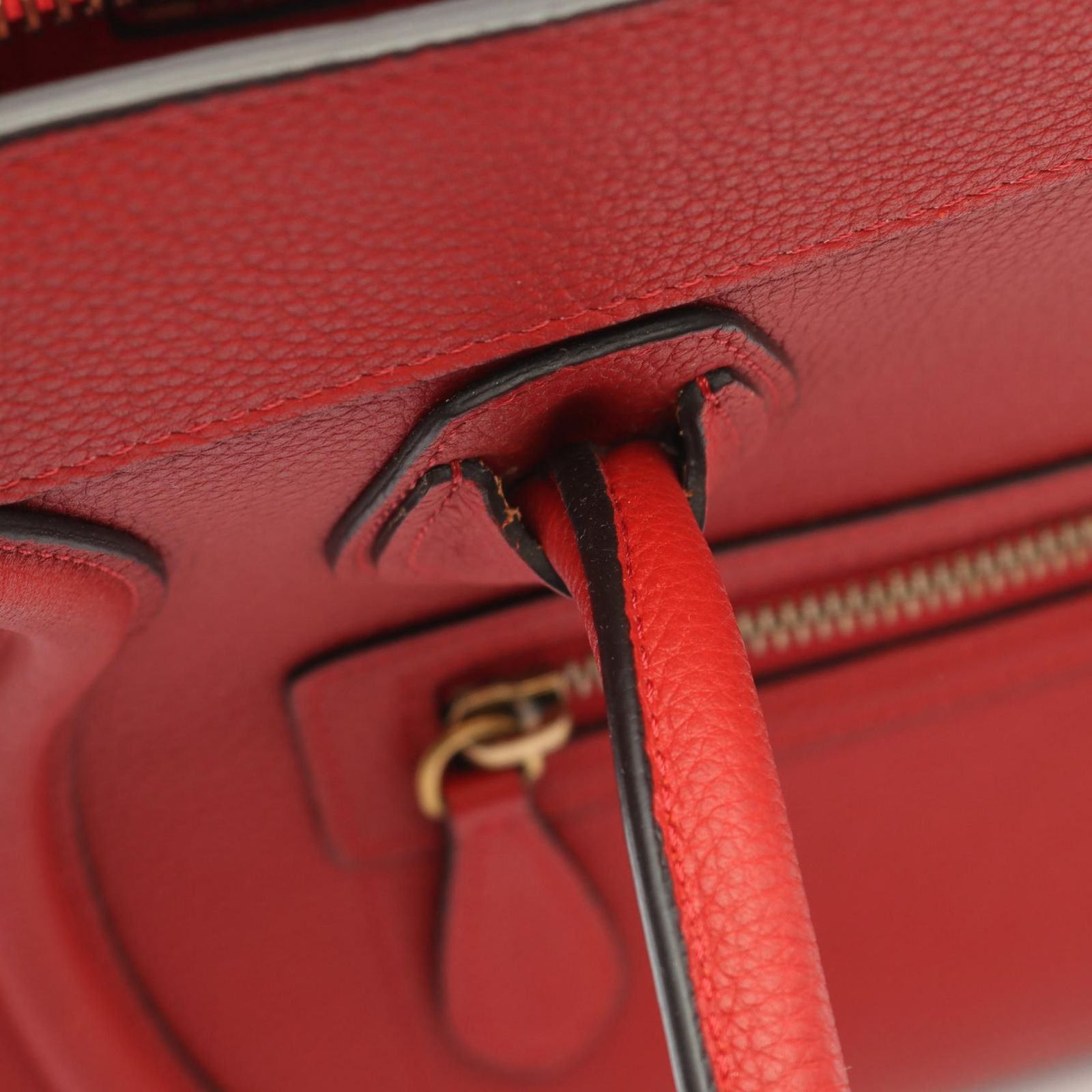 セリーヌ CELINE トートバッグ ラゲージ マイクロショッパー レッド