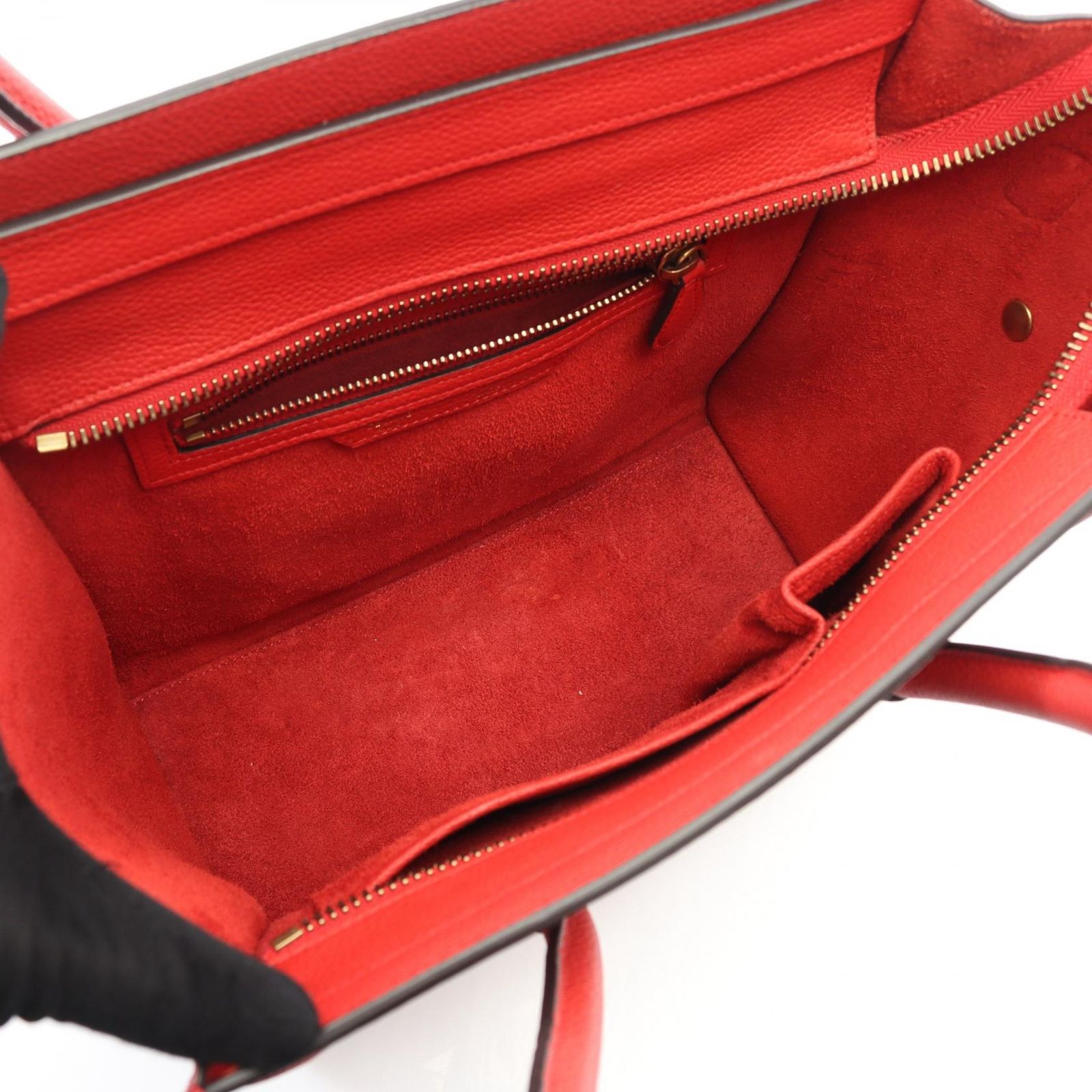 セリーヌ CELINE トートバッグ ラゲージ マイクロショッパー レッド 
