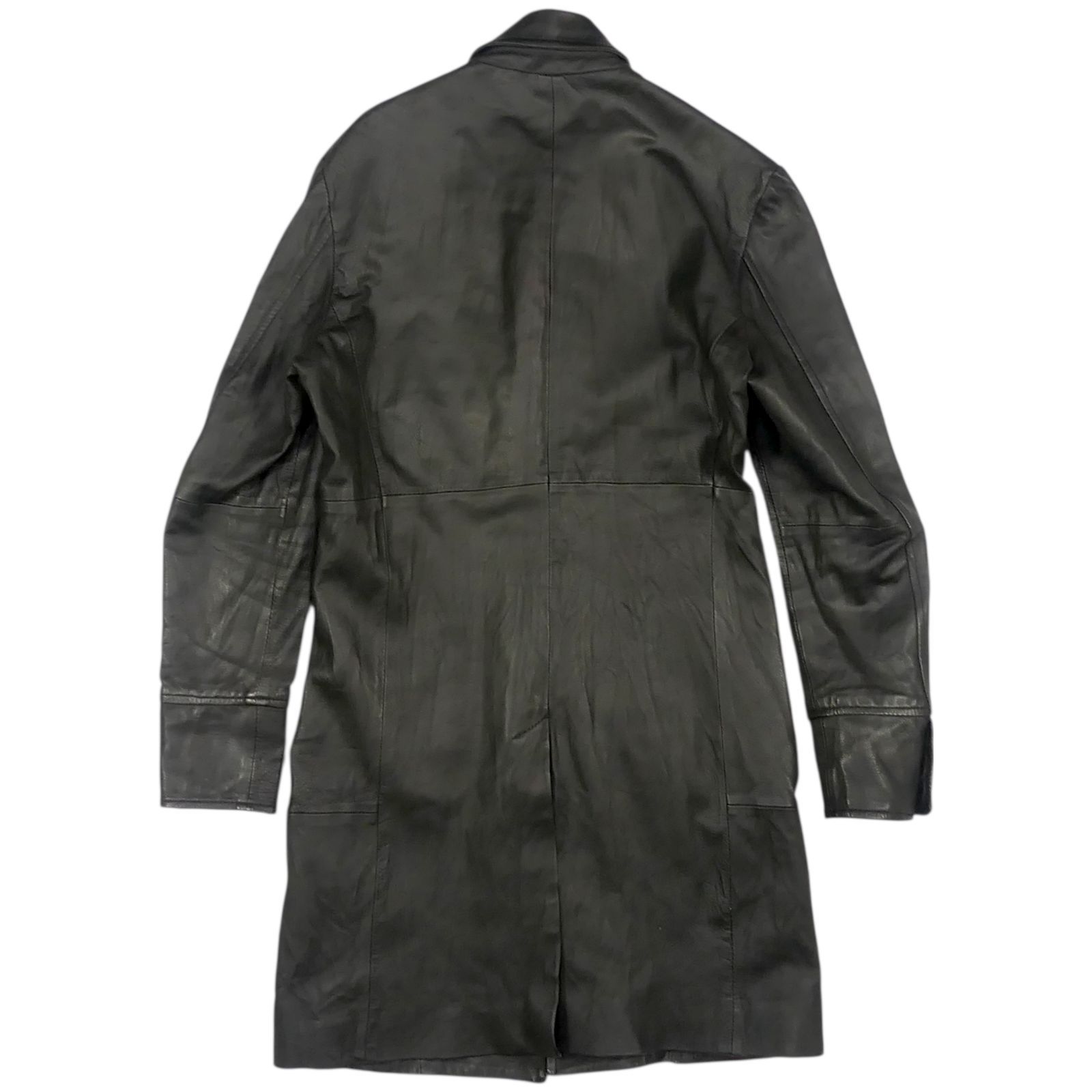 MORGAN HOMME モルガンオム チェスターコート M レザー 本革 メンズ