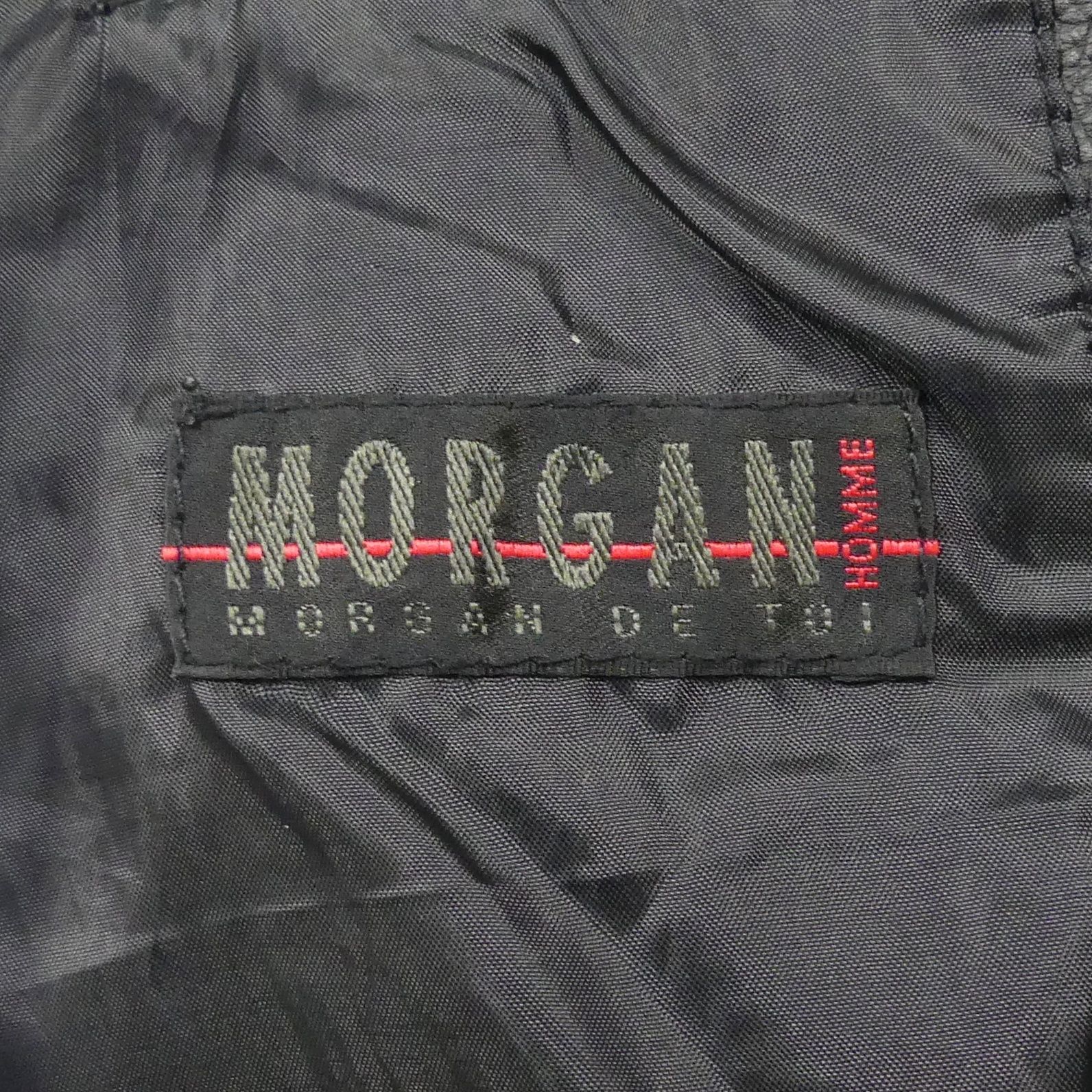 MORGAN HOMME モルガンオム チェスターコート M レザー 本革 メンズ 
