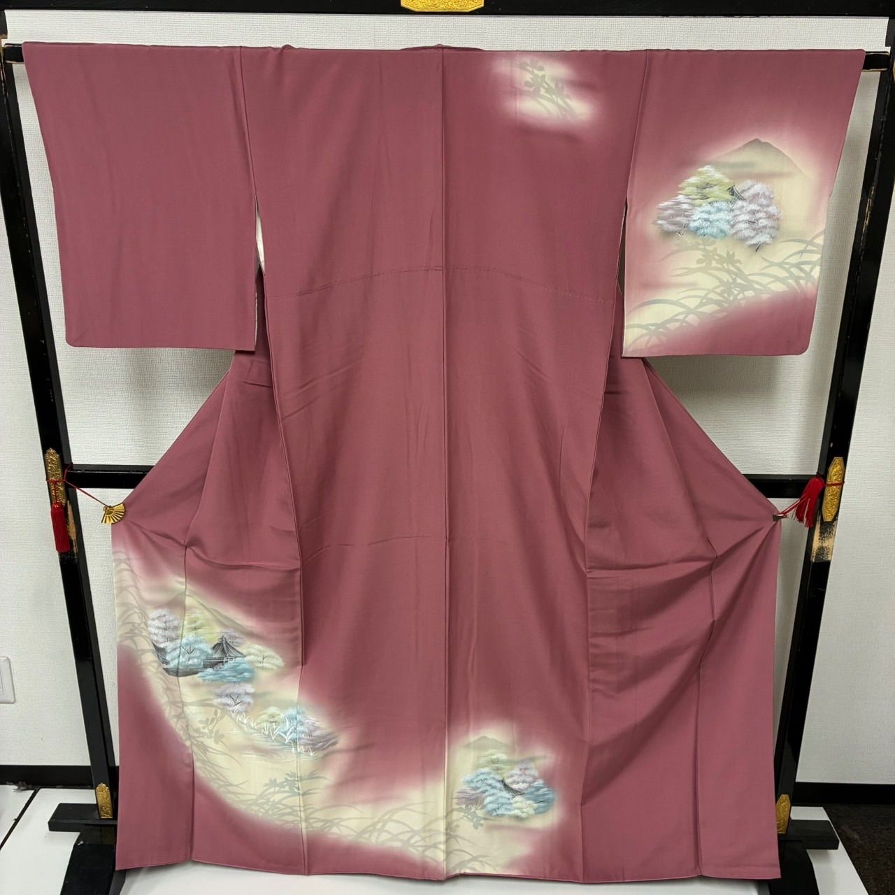 付下げ 裄65 美しい染め 紋無し 訪問着 正絹 着物 MK-2567 - メルカリ