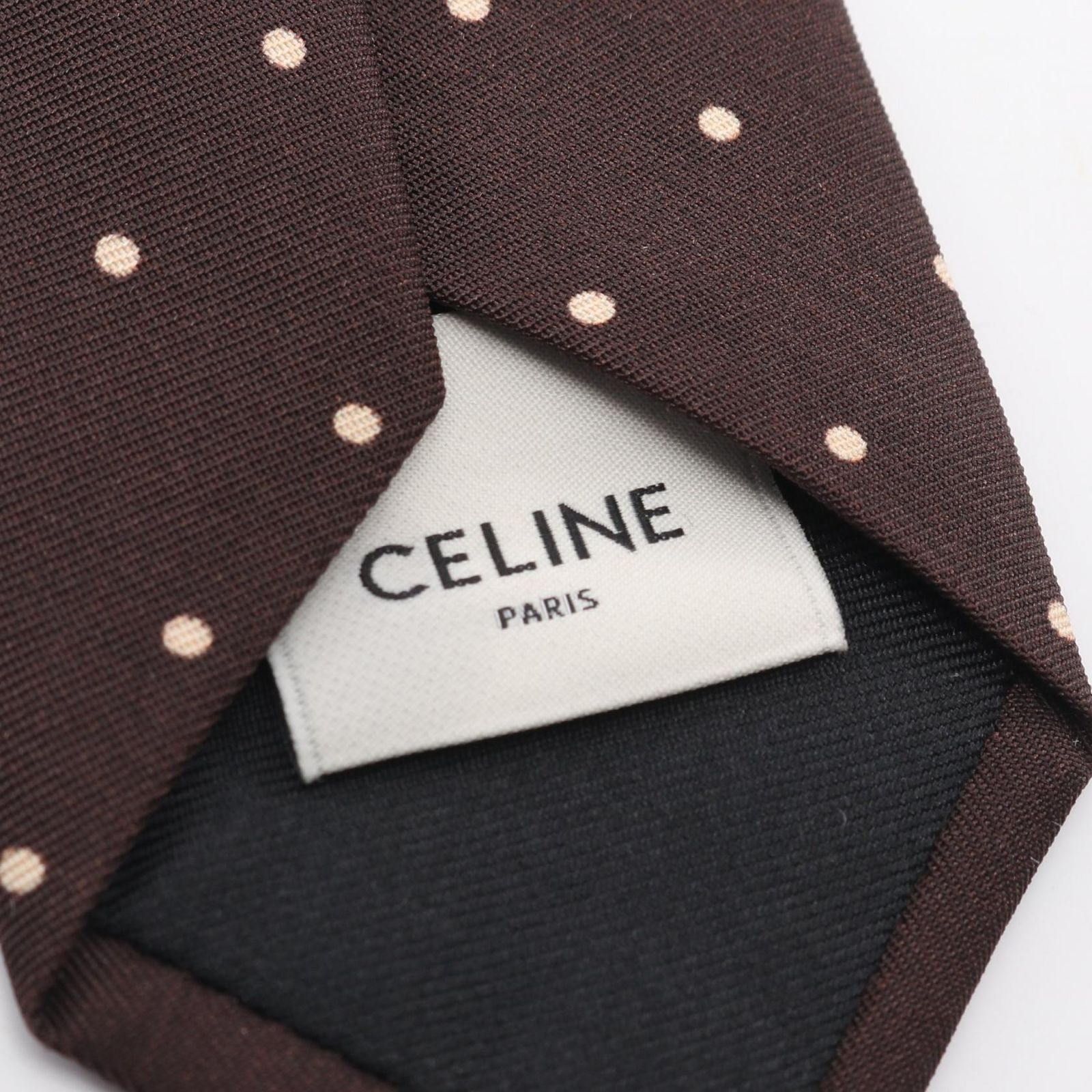 セリーヌ　CELINE ネクタイ　シルク製　USED品　230603172 CELINE(セリーヌ) / ネクタイ/シルク/BRW/メンズ | 中古品の販売・通販