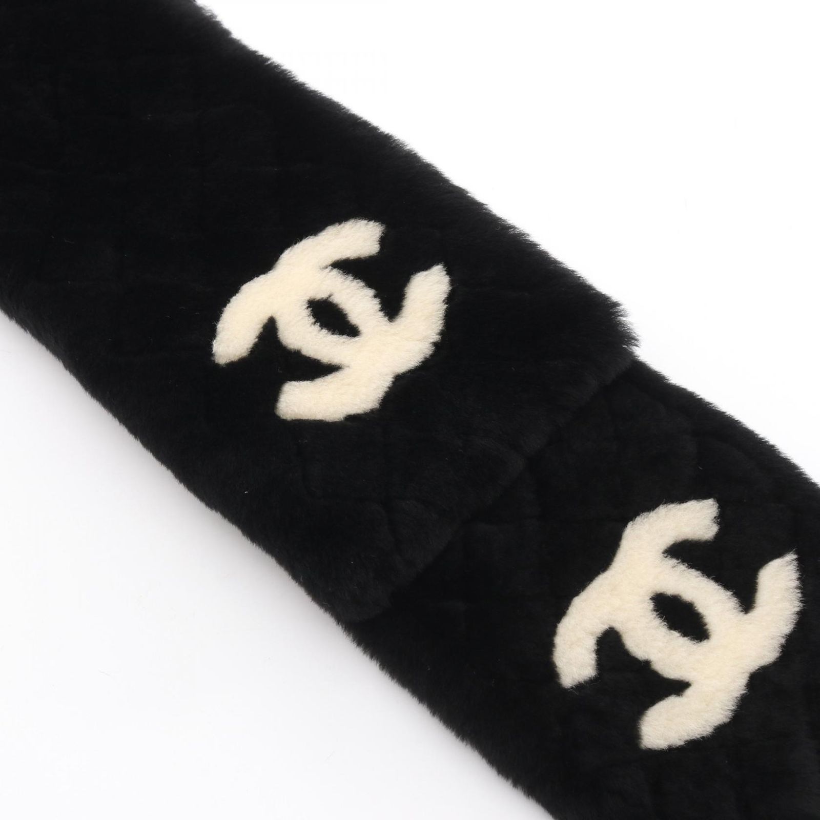 シャネル CHANEL マフラー ココマーク マトラッセ ムートン マフラー