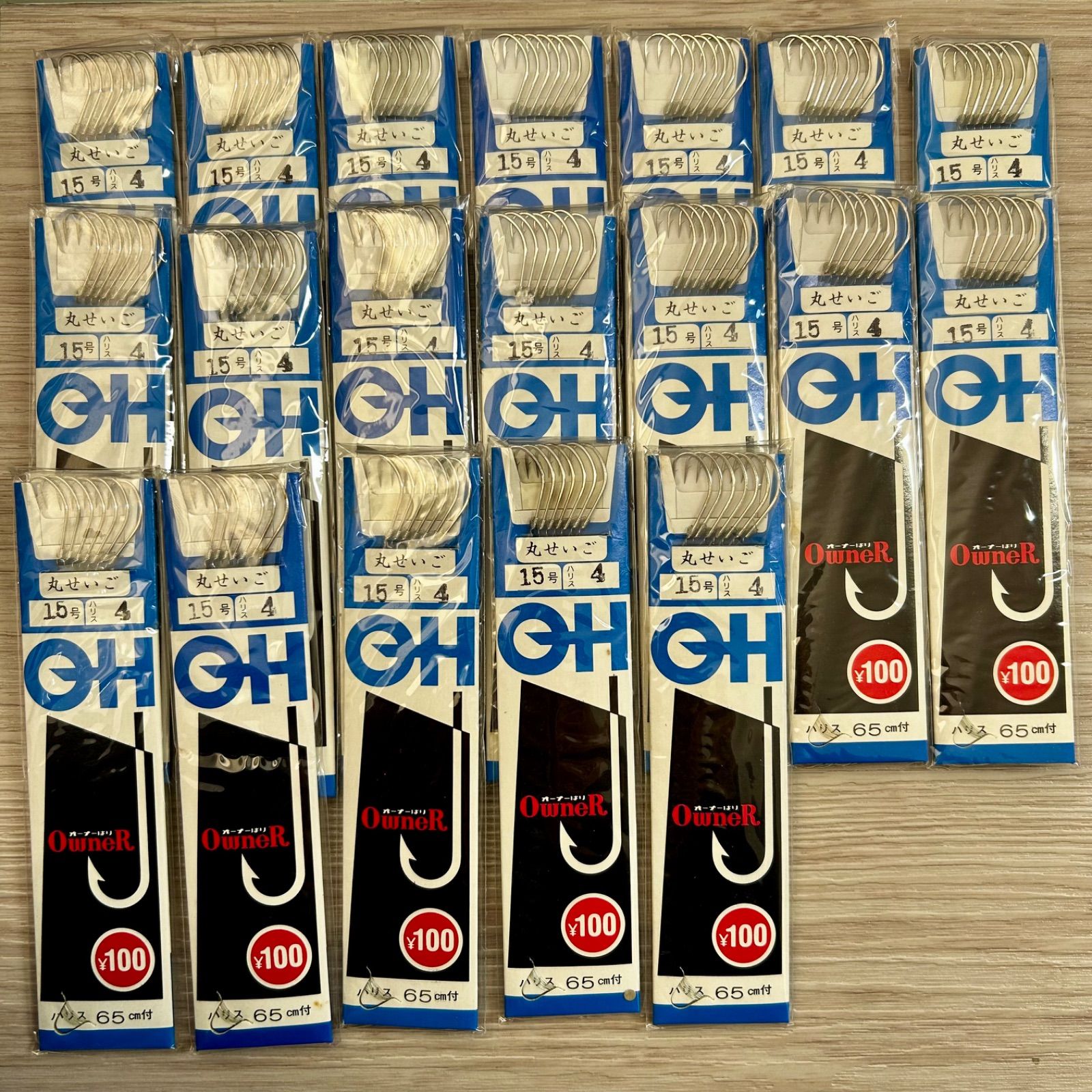 OWNER オーナー 丸せいご 【15号】 ハリス4号 65センチ付 19袋セット