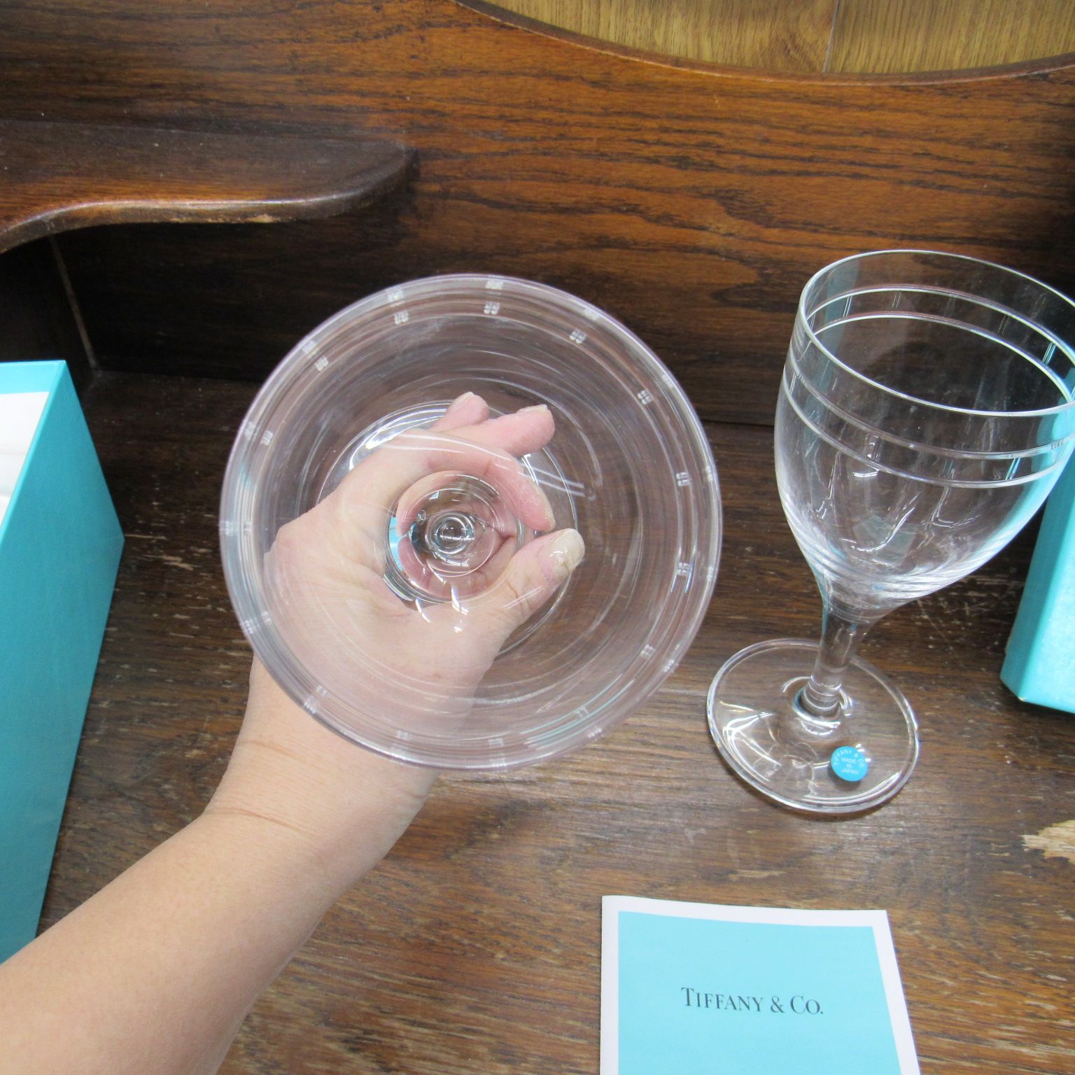 TIFFANY＆Co ティファニー アトラス ワイングラス ペアセット 箱入り 
