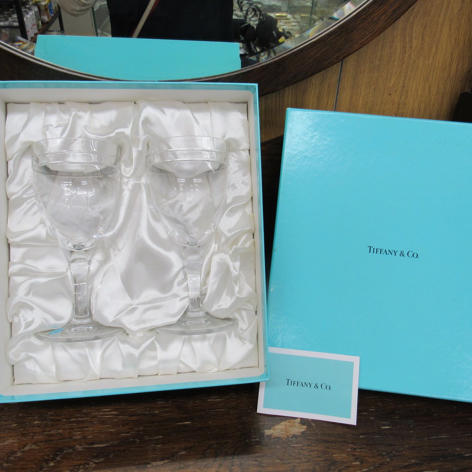 TIFFANY＆Co ティファニー アトラス ワイングラス ペアセット 箱入り 