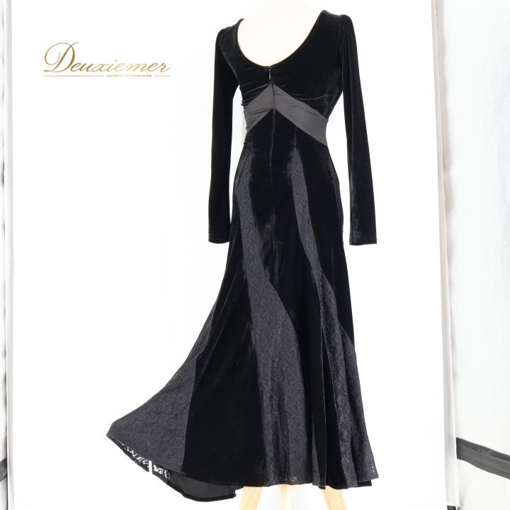 社交ダンス 衣装 チャコット Chacott ワンピース ドレス 黒 レース