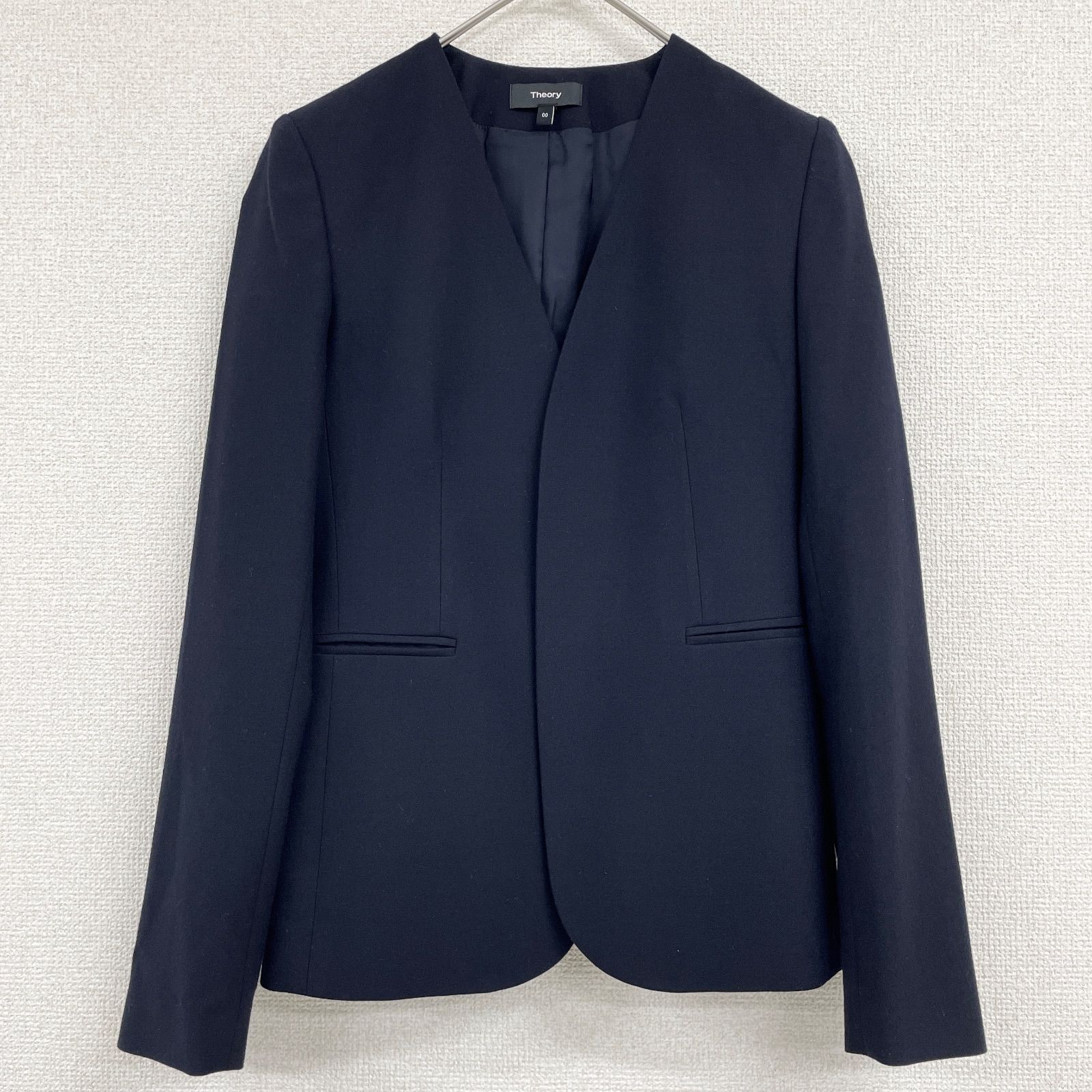 Theory セオリー LINDRAYIA ノーカラージャケット ウール