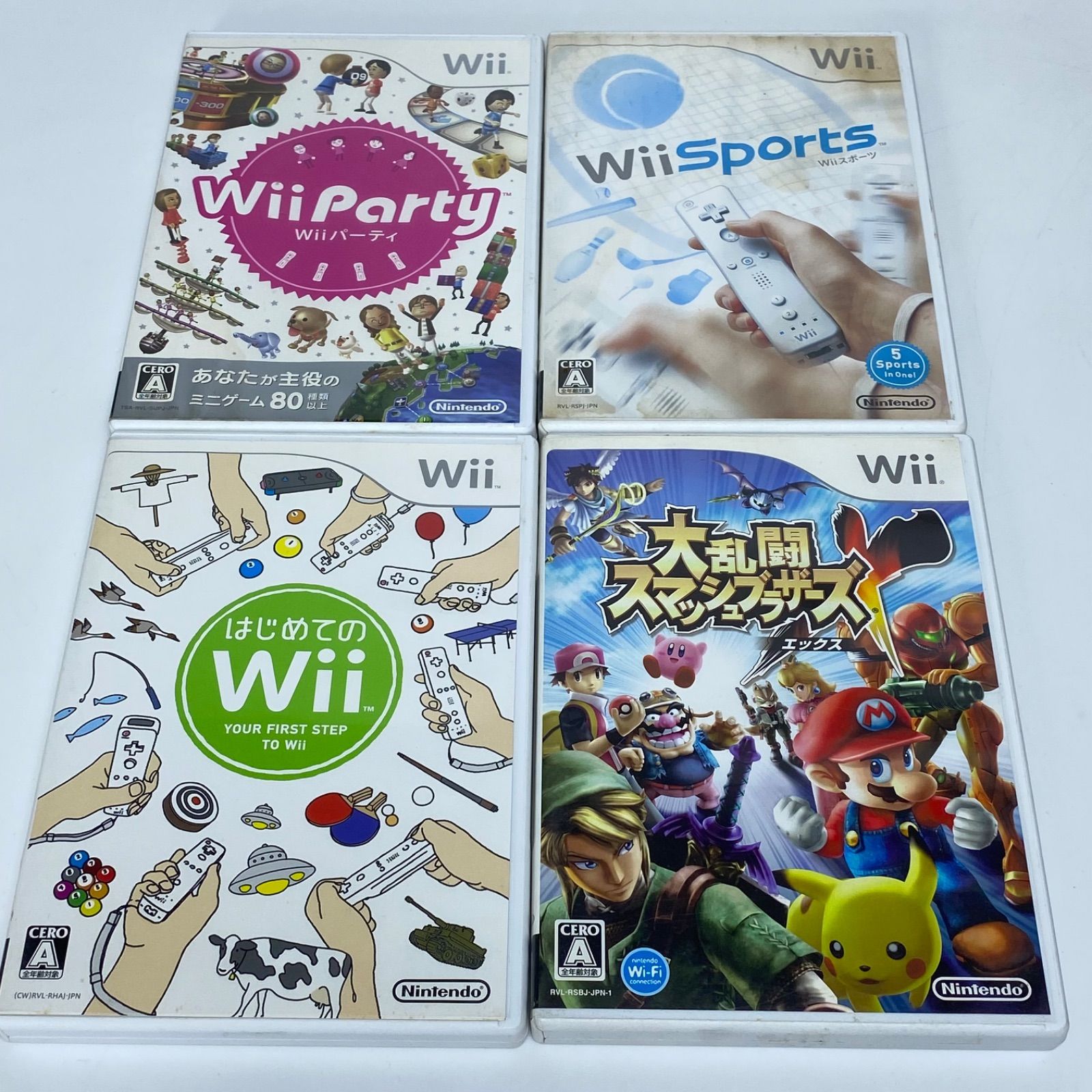 Wii本体 セット 4人で遊べる 動作確認済み リモコン4本 ヌンチャク3本