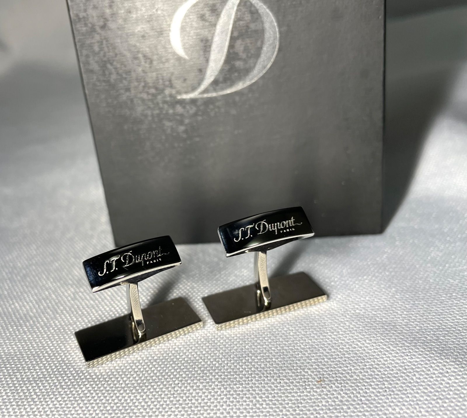 美品 S.T.Dupont デュポン Dライン ブラック＆シルバーメタリック