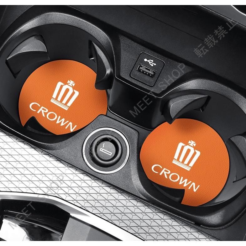 新品未使用】☆クラウン CROWN☆オレンジ☆車用カップパッド ドリンク