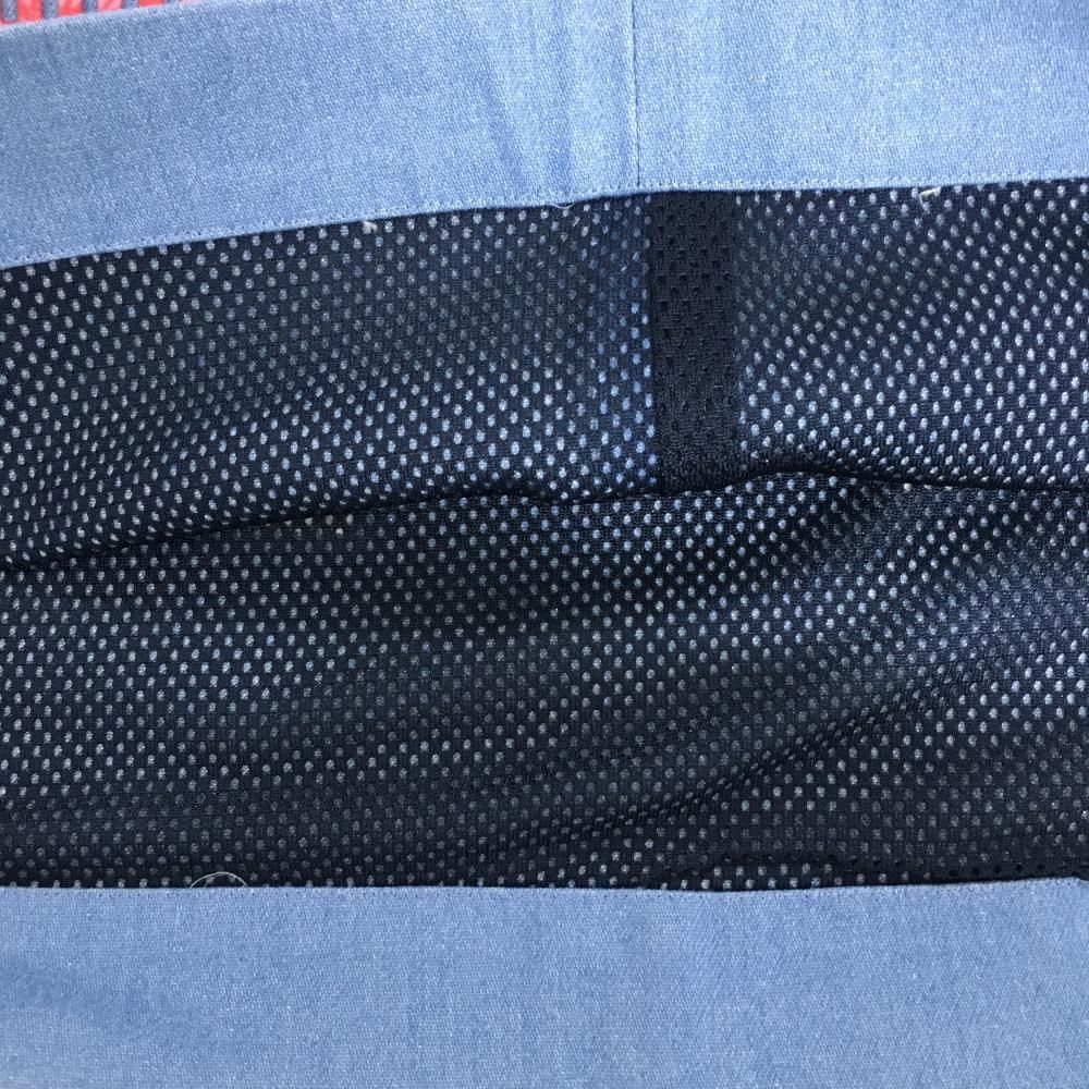 美品】マークアンドロナ スカート ライトブルー×レッド系 フロント