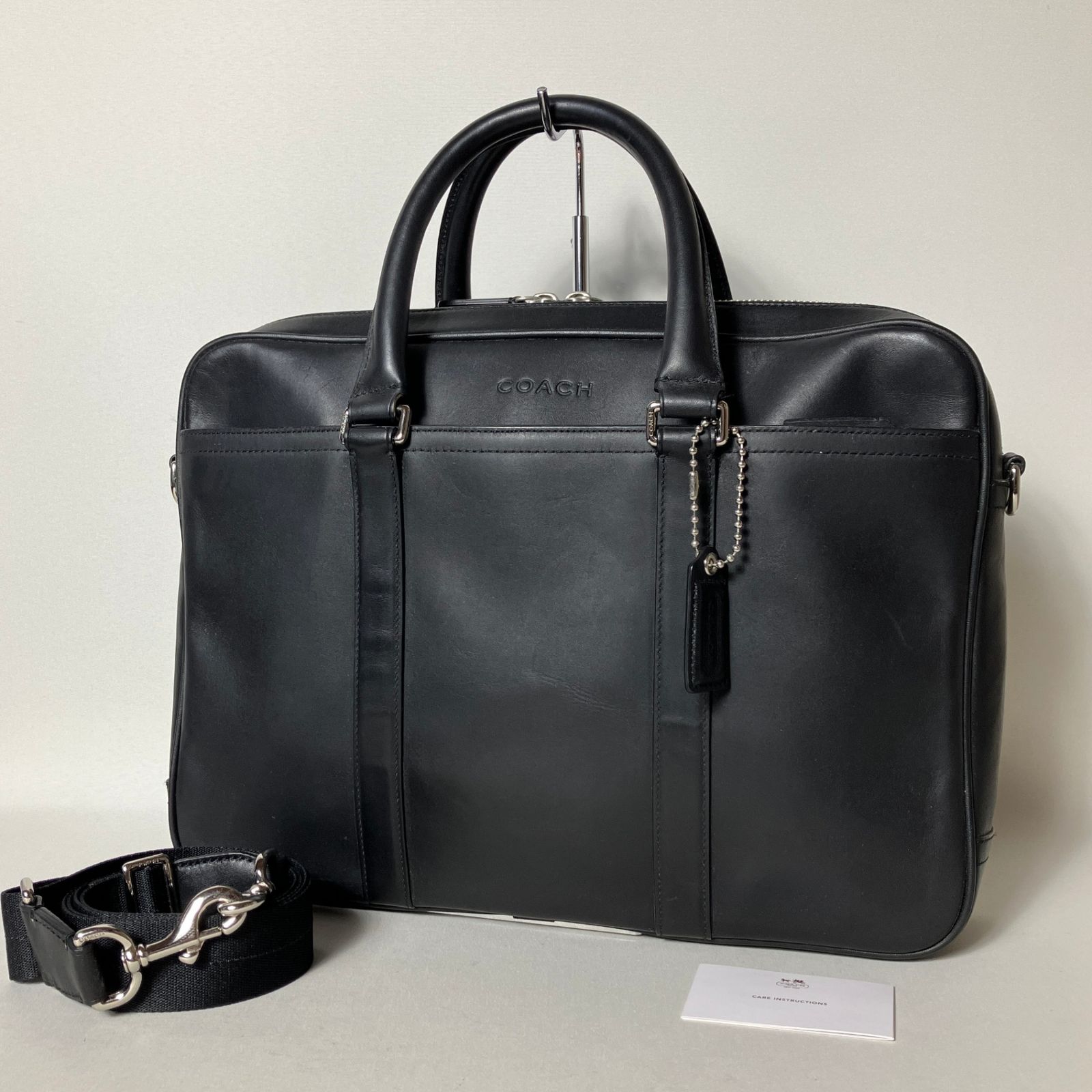 2511-382｜美品｜コーチ 2WAYビジネスバッグ レザー ブラック - メルカリ