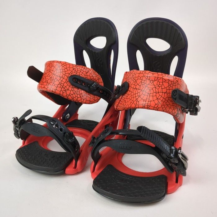 PR スノーボードビンディング オレンジ M - メルカリ