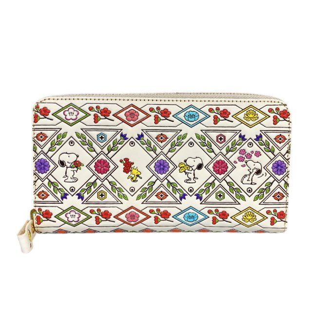 未使用 浅草文庫 ラウンドファスナー 長財布 スヌーピー ジップ