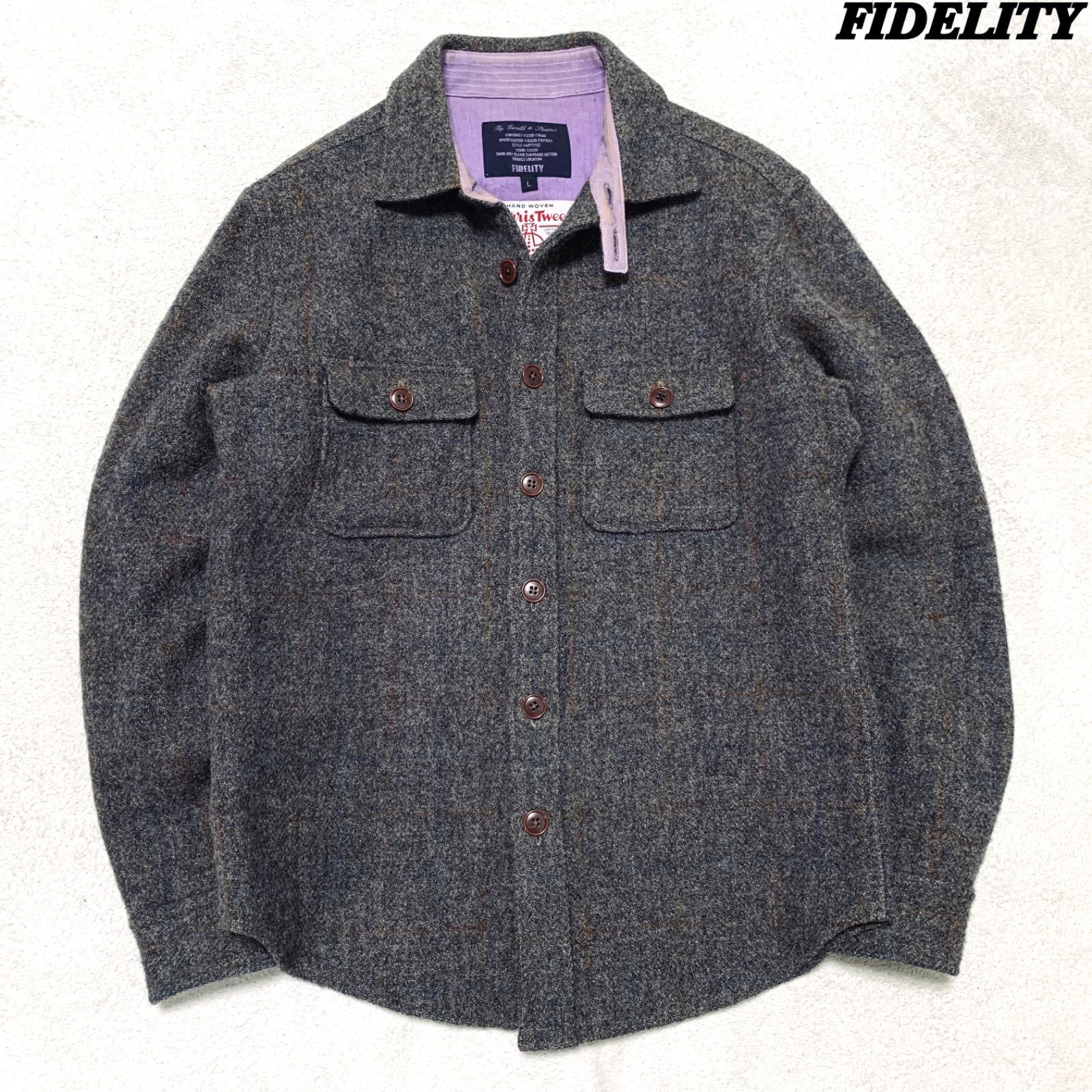 FIDELITY × HARRIS TWEED CPO JACKET CPOジャケット シャツジャケット 