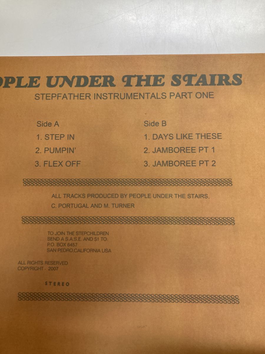 希少People Under The Stairs USオリジナル LPセット 希少People Under