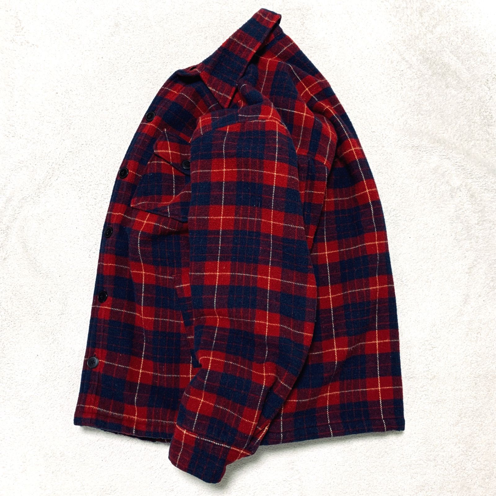 Woolrich 50s ウールハンティングジャケット チェック柄 赤x黒 ウール 