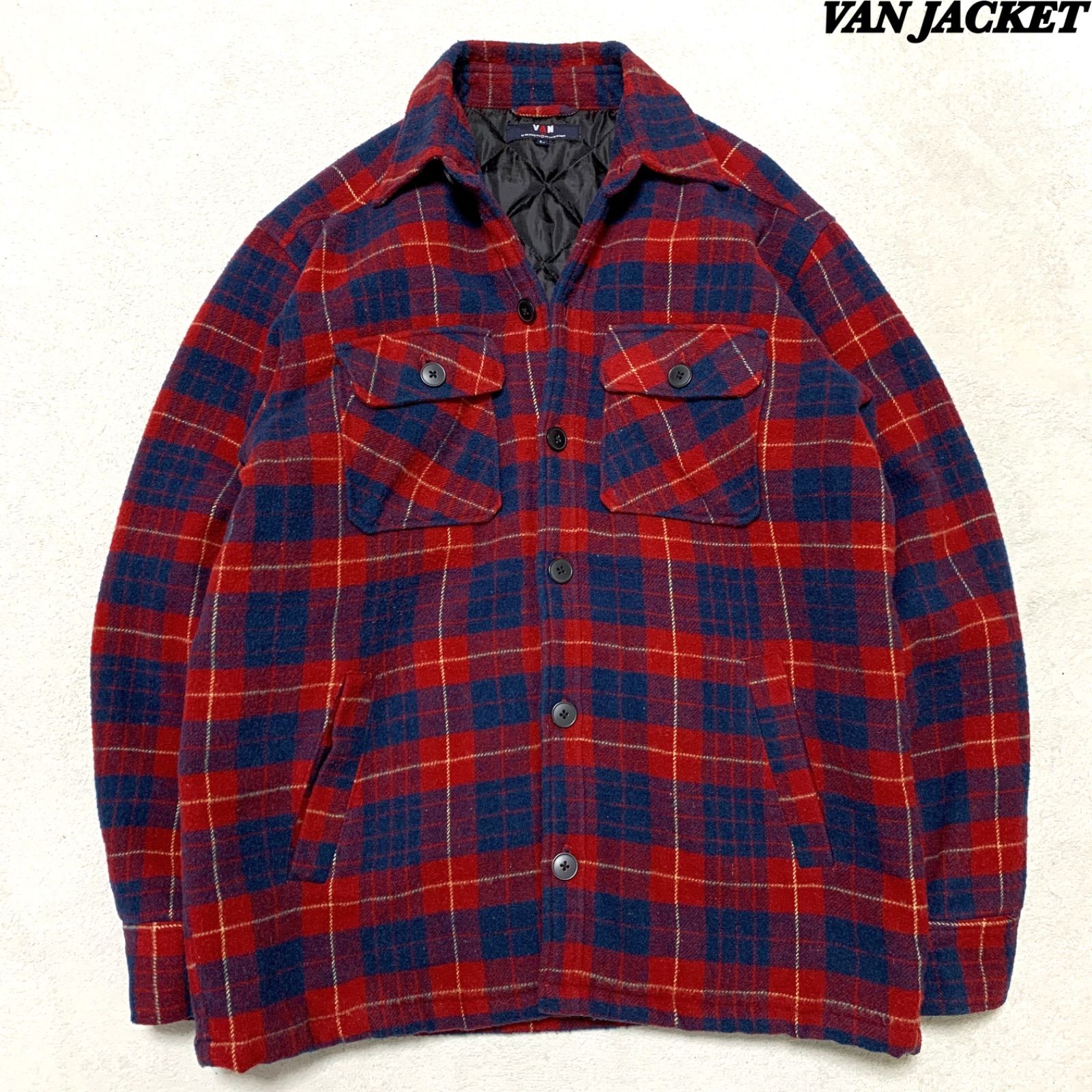 VAN チェックジャケットLサイズ VAN JACKET タータンチェック