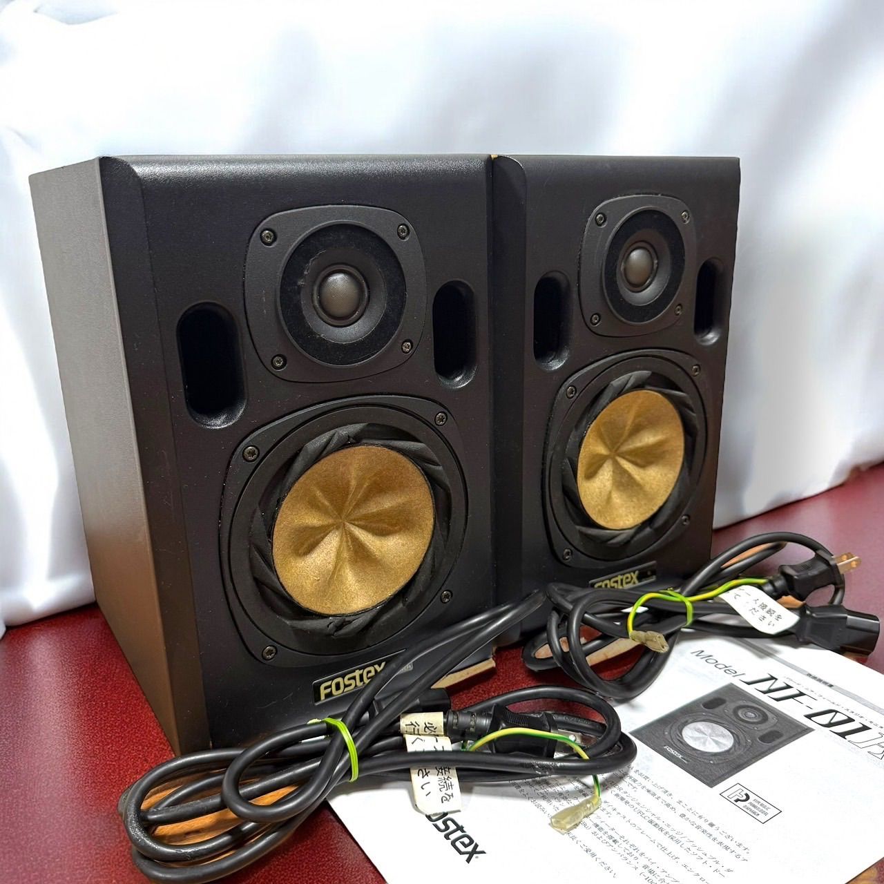 ☆送料無料 良品 FOSTEX フォステクス NF-01A ブラック ペア パワード