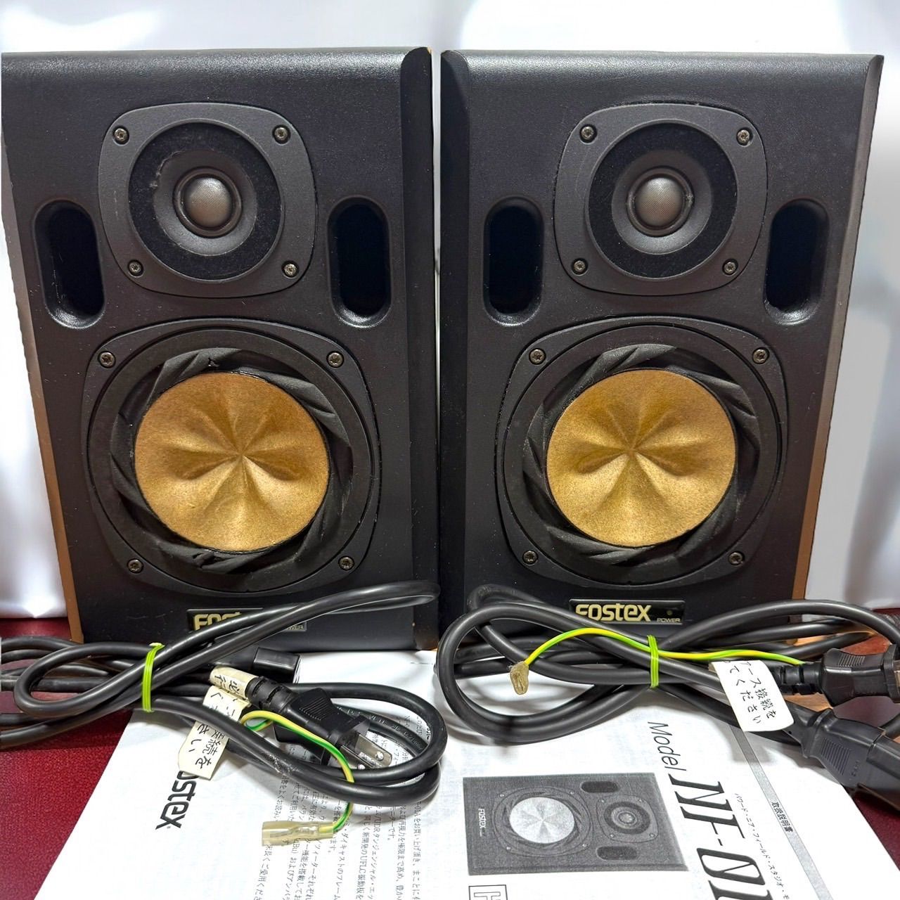 ☆送料無料 良品 FOSTEX フォステクス NF-01A ブラック ペア パワード