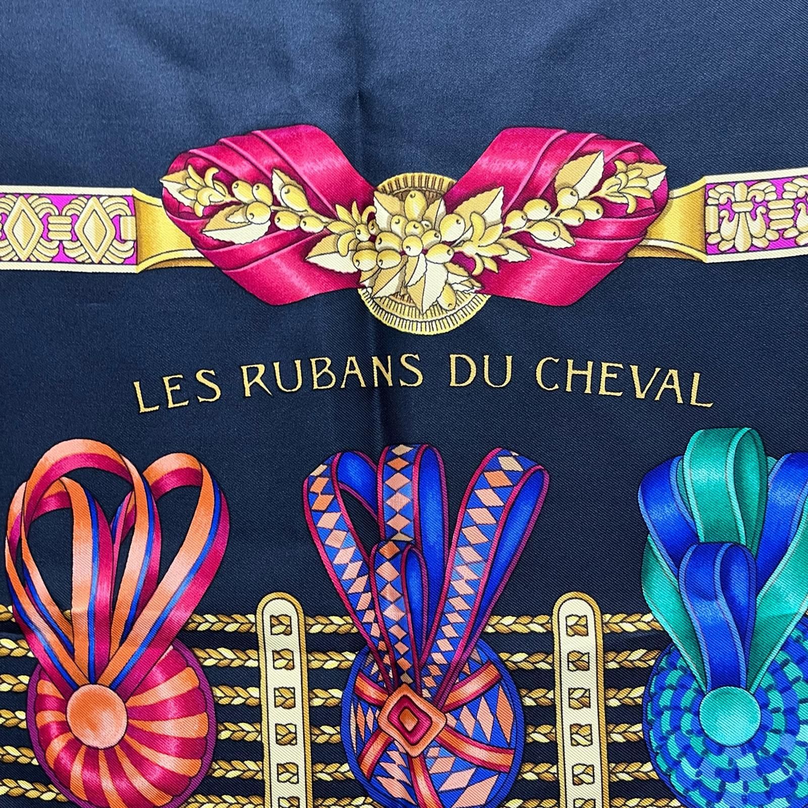 エルメス HERMES スカーフ カレ90 馬のリボン LES RUBANS DU CHEVAL