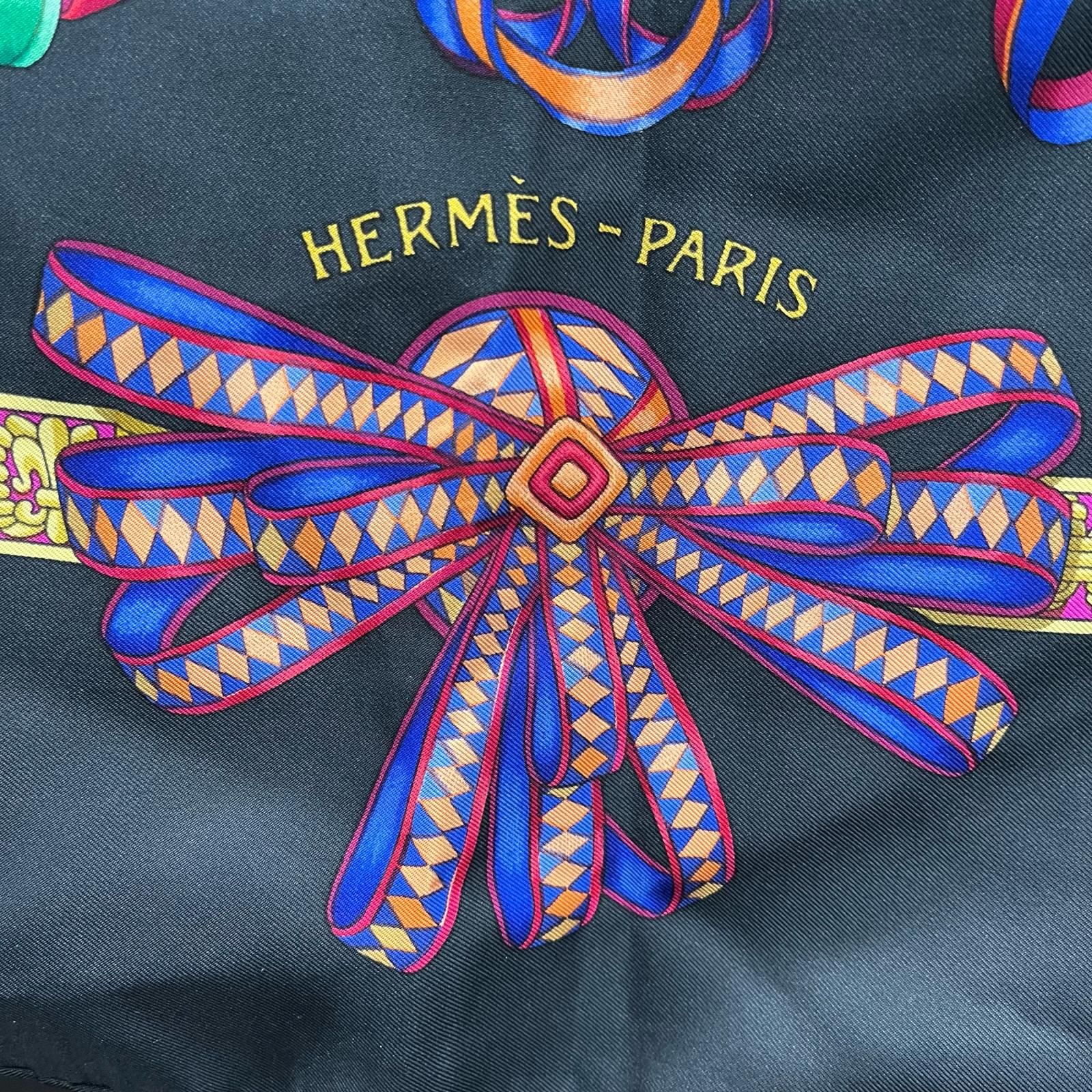 エルメス HERMES スカーフ カレ90 馬のリボン LES RUBANS DU CHEVAL