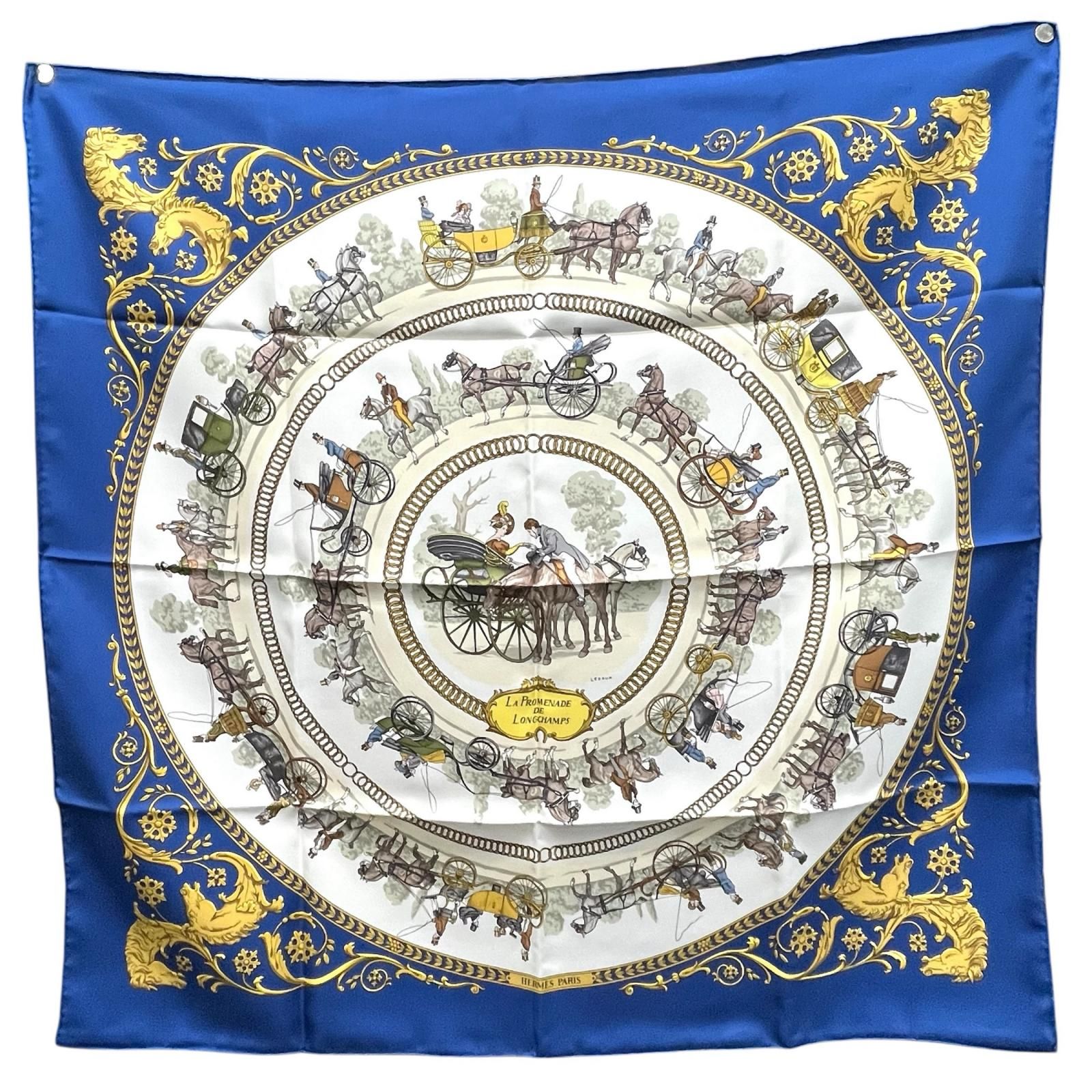 Hermès　カレ90　 ロンシャンへの散歩　 最終値下げ 中古・古着通販】HERMES (エルメス) カレ90 ロンシャンへの散歩 ピンク