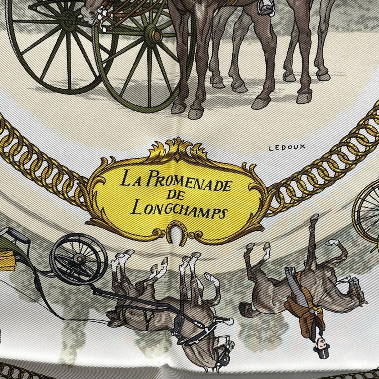 HERMES ロンシャンへの散歩道 カレ90 HERMES カレ 90 LA PROMENADE DE LONGCHAMPS / ロンシャンへの散歩