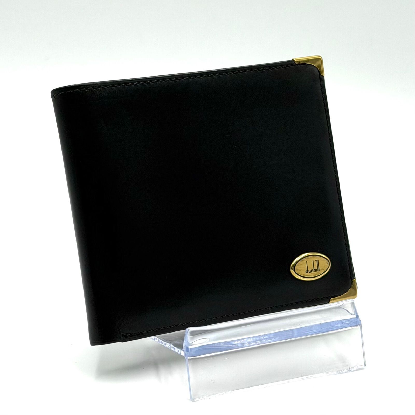 ダンヒル dunhill ブラック 二つ折り財布 コンパクト財 お札入れ 