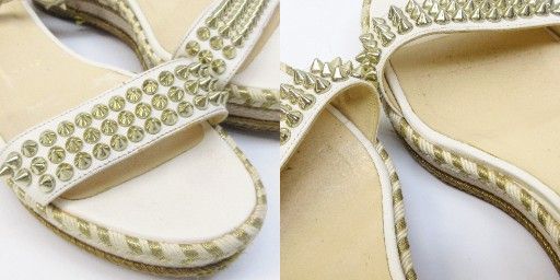 クリスチャンルブタン Christian louboutin スパイクスタッズ ジュート