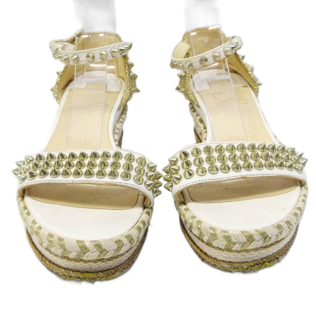 クリスチャンルブタン Christian louboutin スパイクスタッズ ジュート
