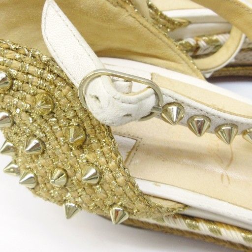 クリスチャンルブタン Christian louboutin スパイクスタッズ ジュート