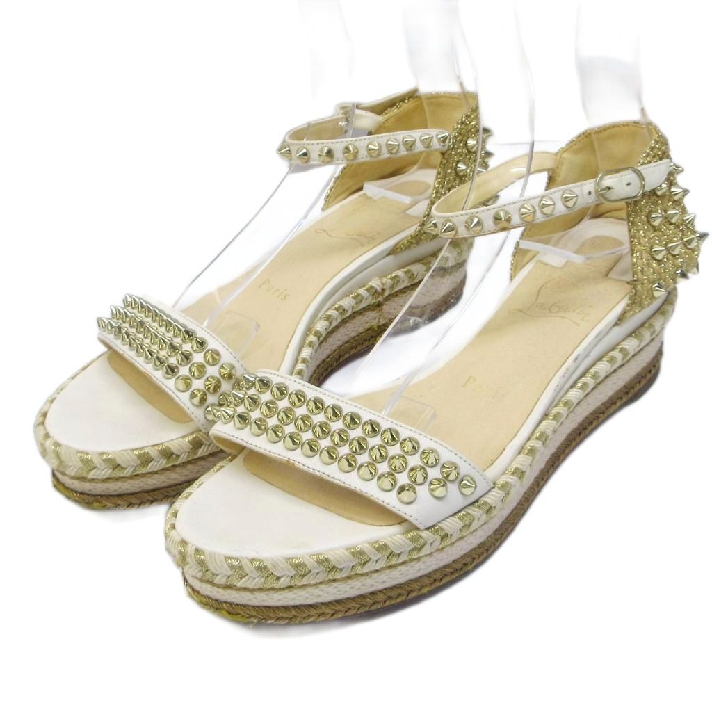 クリスチャンルブタン Christian louboutin スパイクスタッズ ジュート
