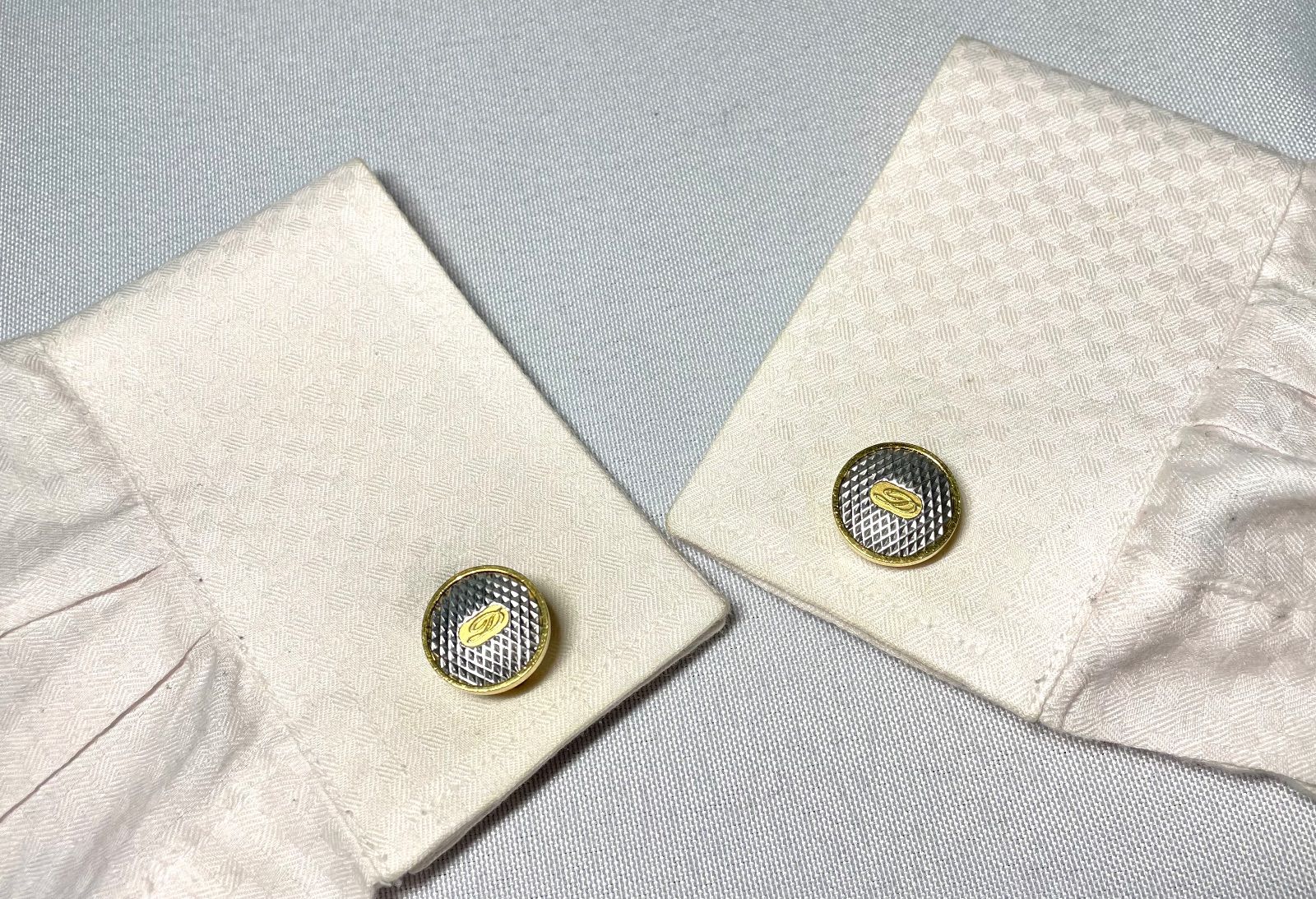 S.T.Dupont デュポン Dロゴ パターンデザイン ゴールド＆シルバー