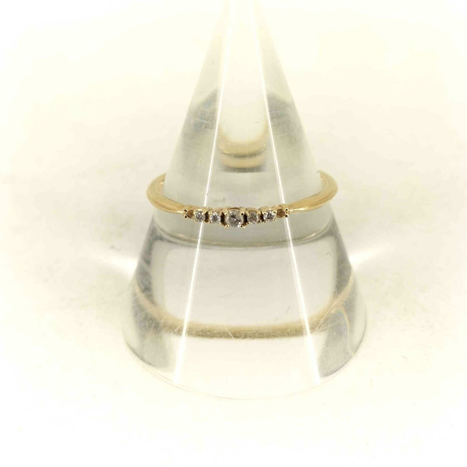 アガット agete 0.04ct K10 ダイヤモンドリング レディース 13号