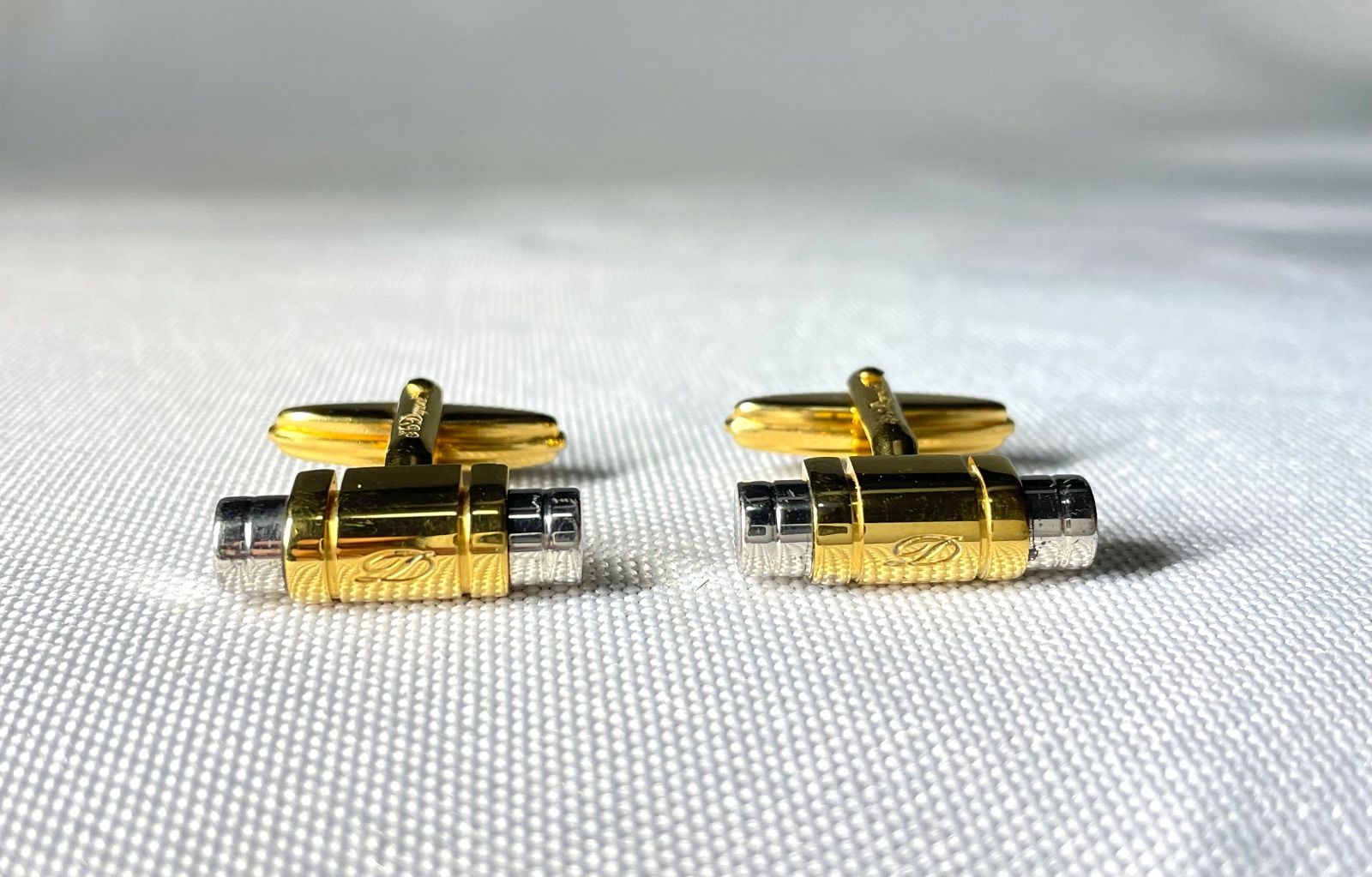 S.T.Dupont デュポン Dロゴ 鏡面ゴールド＆シルバー バー型