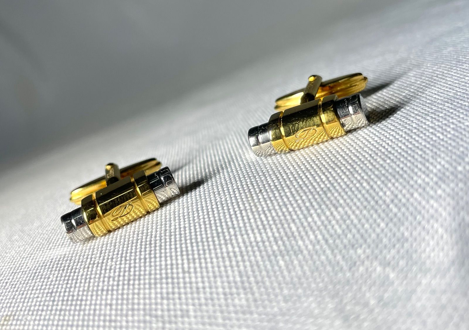 S.T.Dupont デュポン Dロゴ 鏡面ゴールド＆シルバー バー型