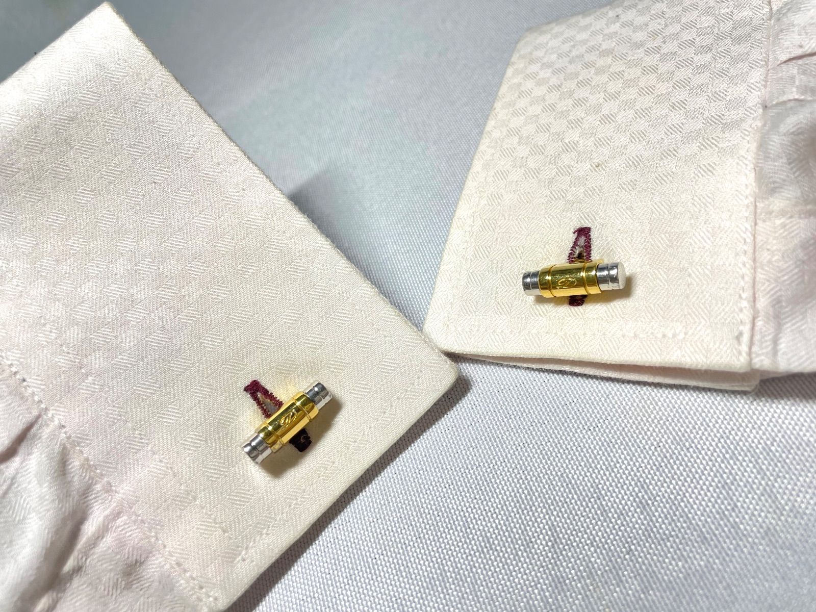 S.T.Dupont デュポン Dロゴ 鏡面ゴールド＆シルバー バー型