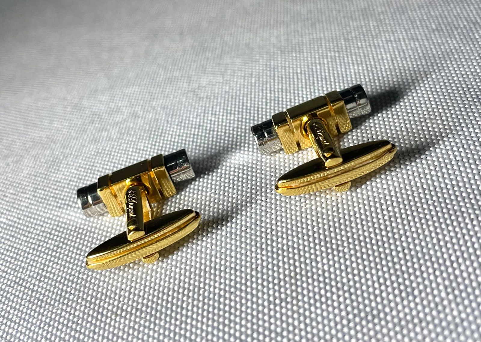 S.T.Dupont デュポン Dロゴ 鏡面ゴールド＆シルバー バー型