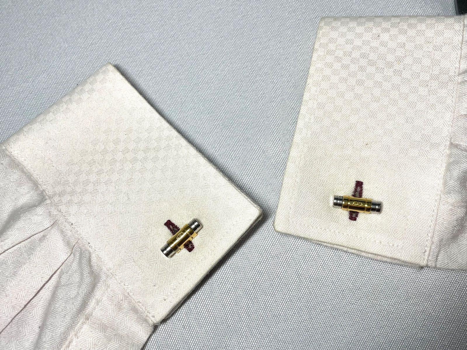 S.T.Dupont デュポン Dロゴ 鏡面ゴールド＆シルバー バー型