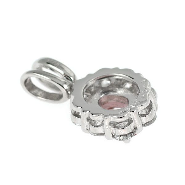 希少 Pt900 パパラチア サファイア ダイヤモンド ペンダントトップ