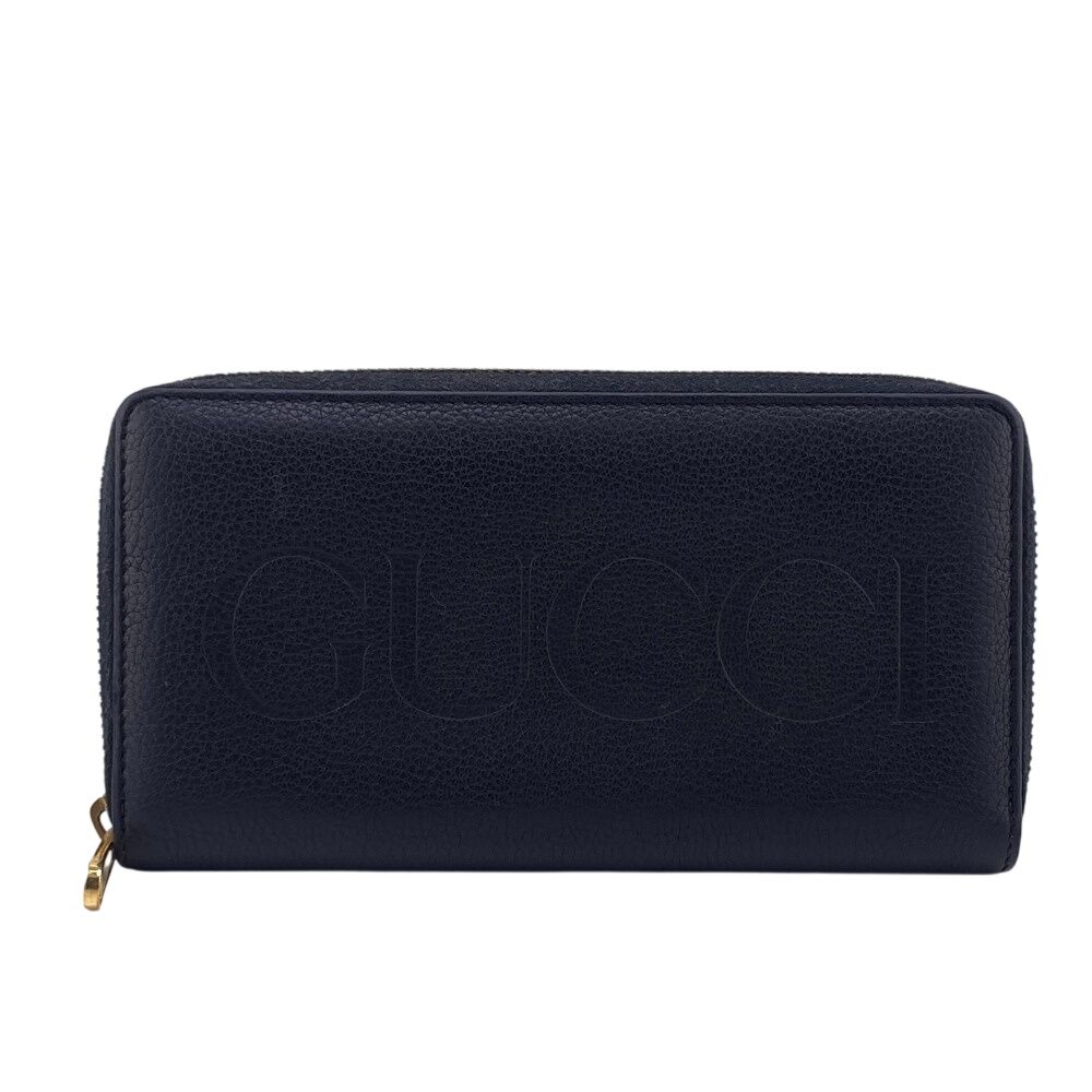 GUCCI グッチ 658691 ラウンドファスナー 長財布 ブラック ユニ