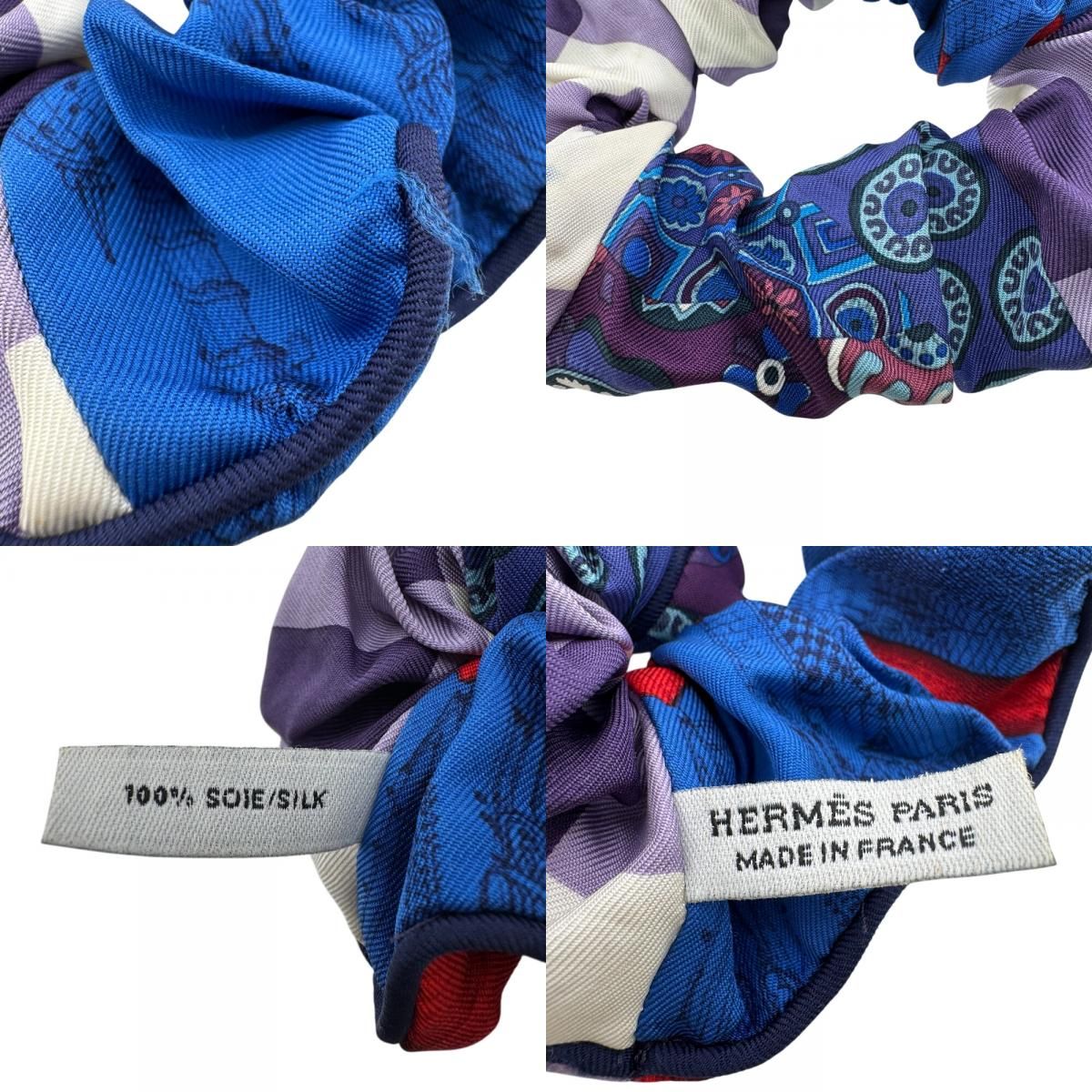 HERMES エルメス シュシュ タグ有 クラウディア ヘアアクセサリー