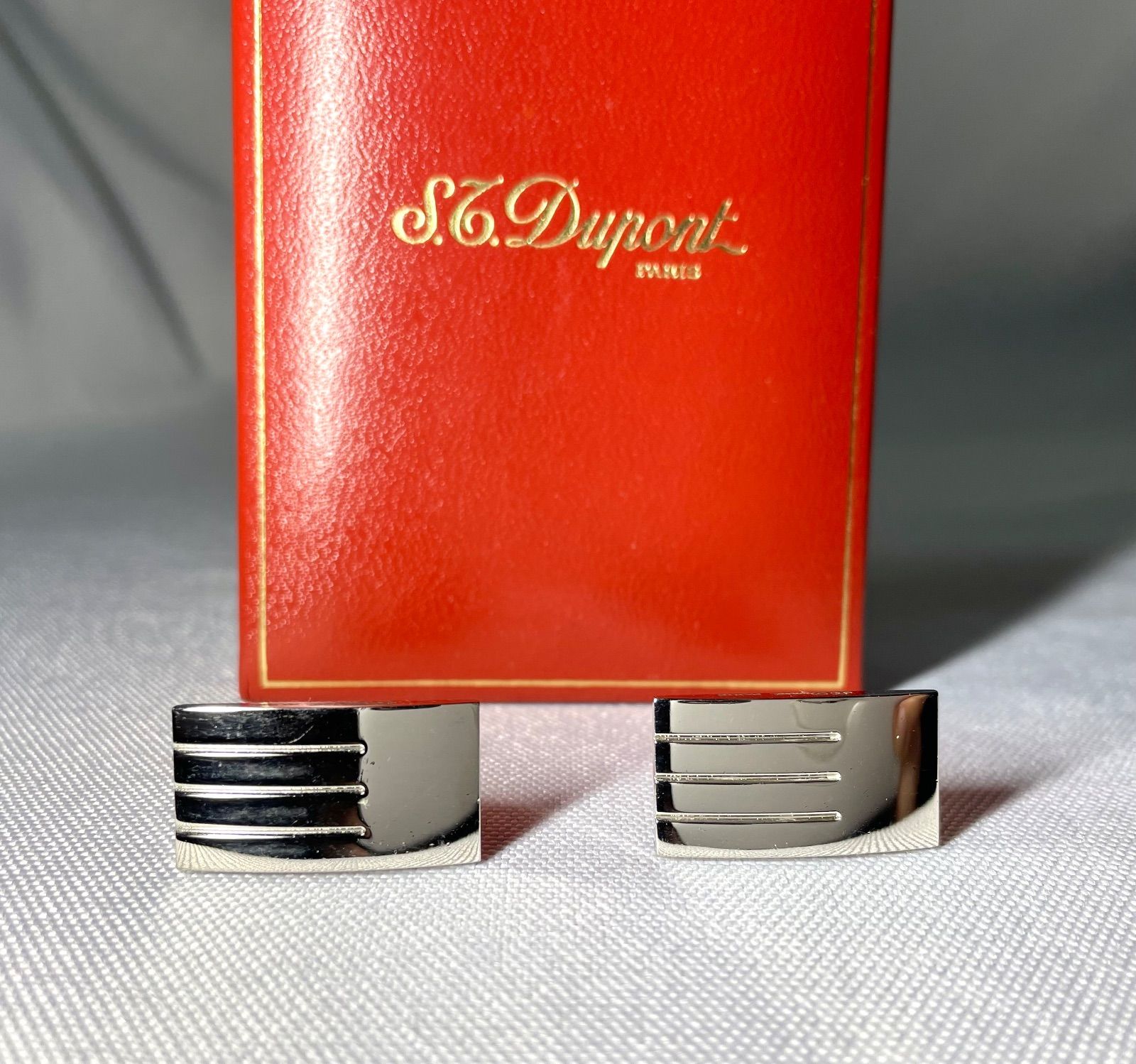 S.T.Dupont デュポン ストライプライン スクエアカフス カフリンクス