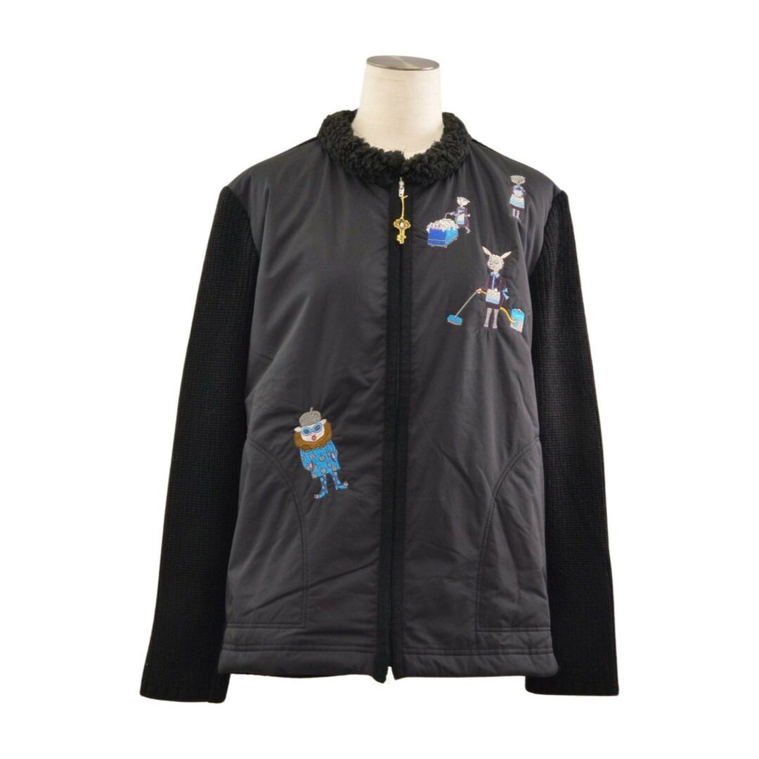 アルベロベロ ALBEROBELLO ジャケット 中綿 ニット ブラック