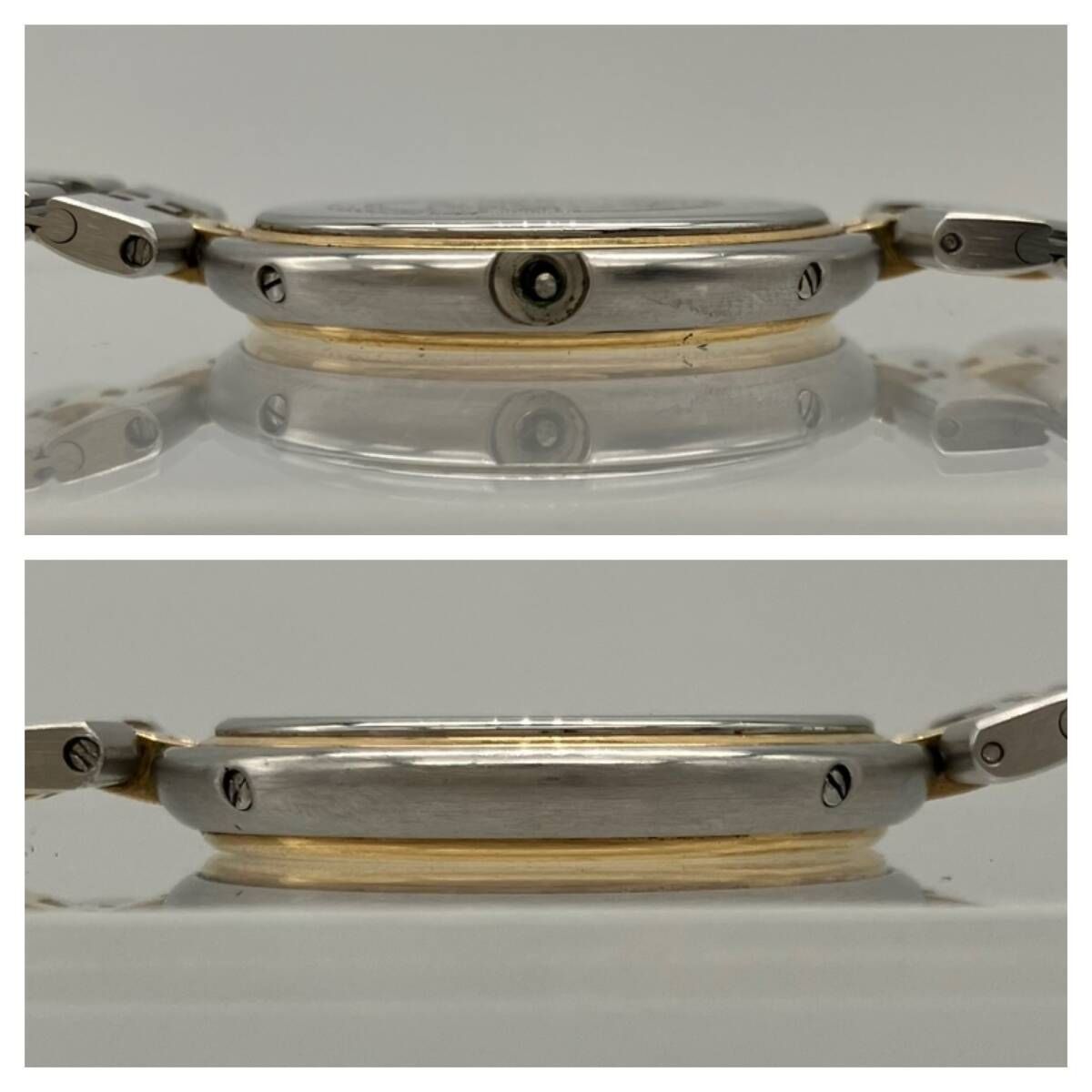 ジャンク HERMES 196044 プロフィール 時計 クォーツ アナログ デイト