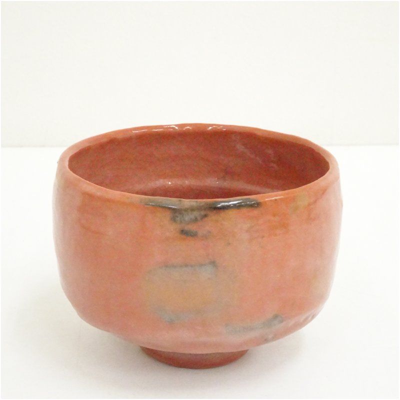 佐々木昭楽造 長次郎検校うつし赤楽茶碗（共箱） 茶道 抹茶 おしゃれ