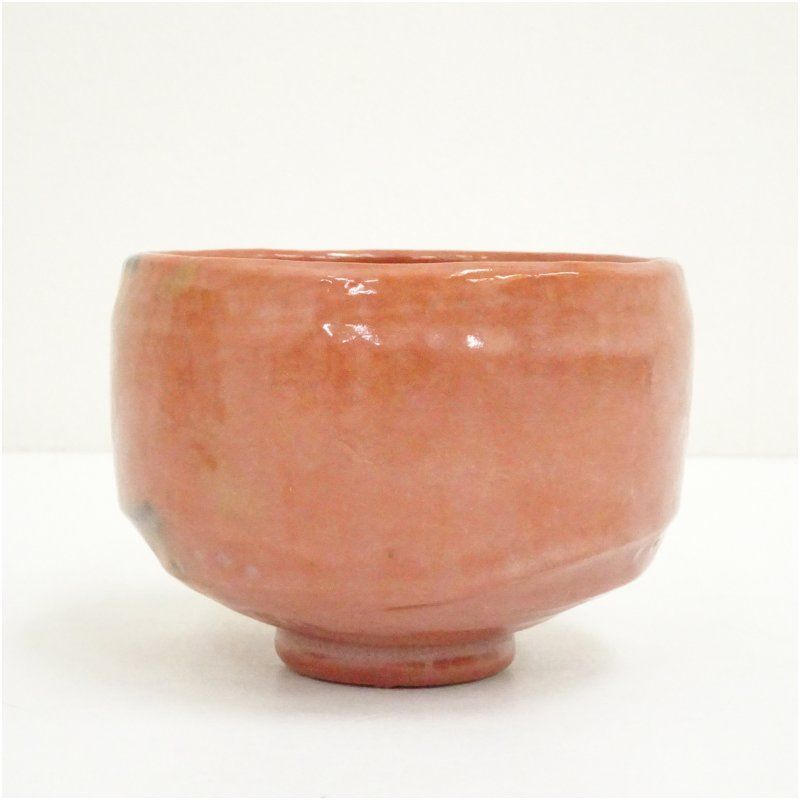 赤楽茶碗 佐々木昭楽作 楽焼 共箱 抹茶碗（ga11） 美術品・アンティーク・コレクション 佐々木昭楽造 長次郎検校うつし赤